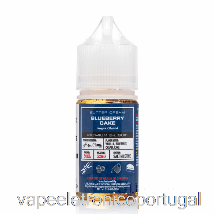 Bolo De Mirtilo Eletrônico Vape - Série Bsx Salts - 30ml 50mg